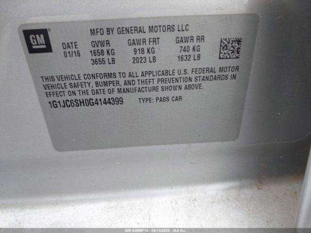 Chevrolet Sonic Lt Auto Image 7