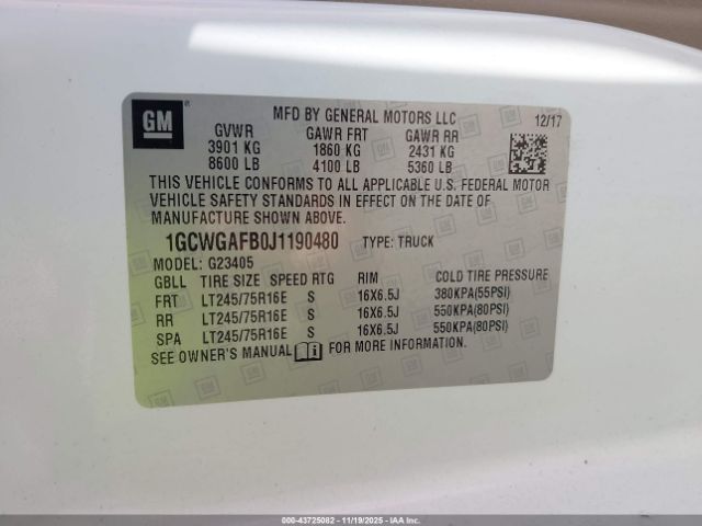 Chevrolet Express Work Van Image 16